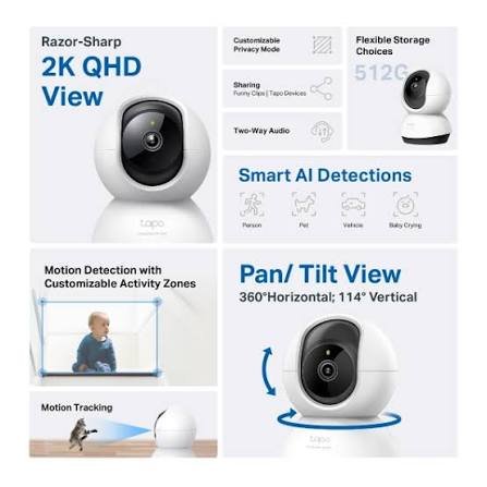 Tapo C220 – Caméra de Surveillance Wi‑Fi 2K QHD 4MP
