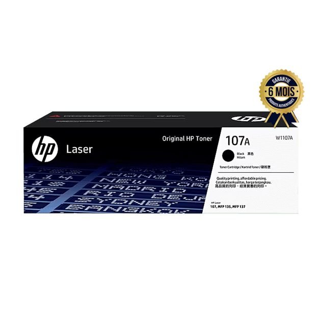 Cartouche de toner noir d'origine HP 107A (W1107A)