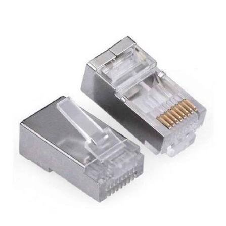 Connecteur RJ45 Mâle Blindé Métal (FTP / STP) Cat6 / Cat6A – Pour Câble Réseau Ethernet
