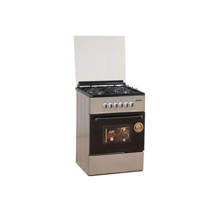 Astech Cuisinière à Gaz 4 Feux 60X60cm - CSI-60MS - Full option - Gris