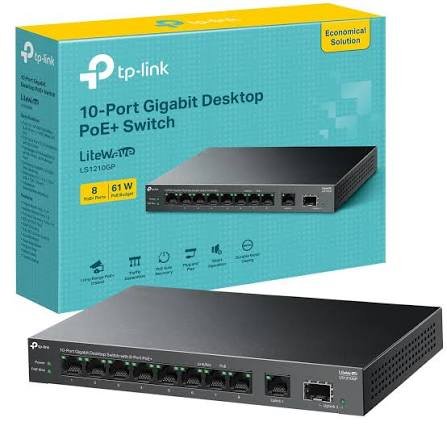 TP-Link TL‑SG1210P – Switch Gigabit 10 Ports avec 8 Ports PoE+