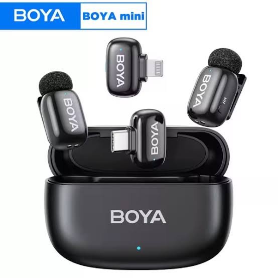 BOYA Mini-12 – Micro Cravate Sans Fil Compact 2TX + 2RX – USB-C & Lightning – Autonomie 30h